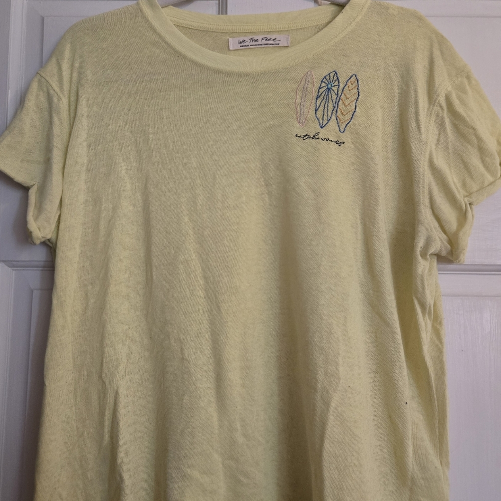 We The Free Yellow Short Sleeve Tee